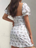 Backless Printed Graceful Slip Mini Dress image 2
