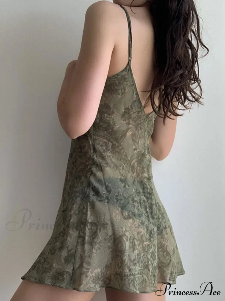 Backless Printed Long Trendy Sleeve Mini Dress image 2