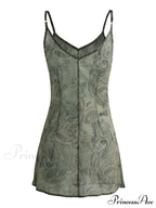 Backless Printed Long Trendy Sleeve Mini Dress image 4