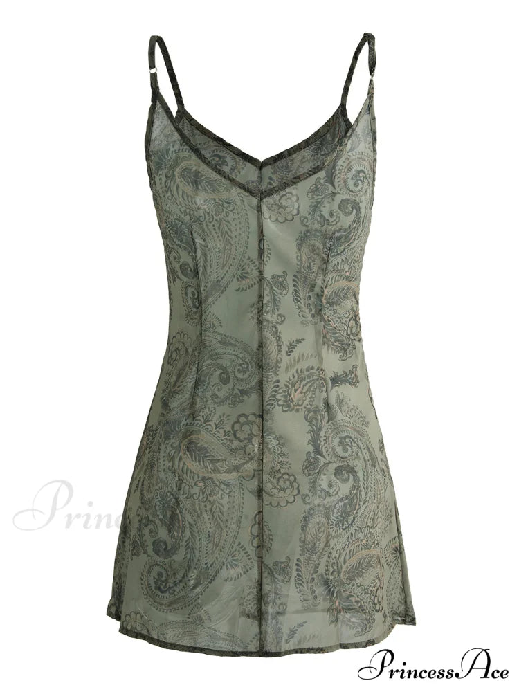 Backless Printed Long Trendy Sleeve Mini Dress image 4