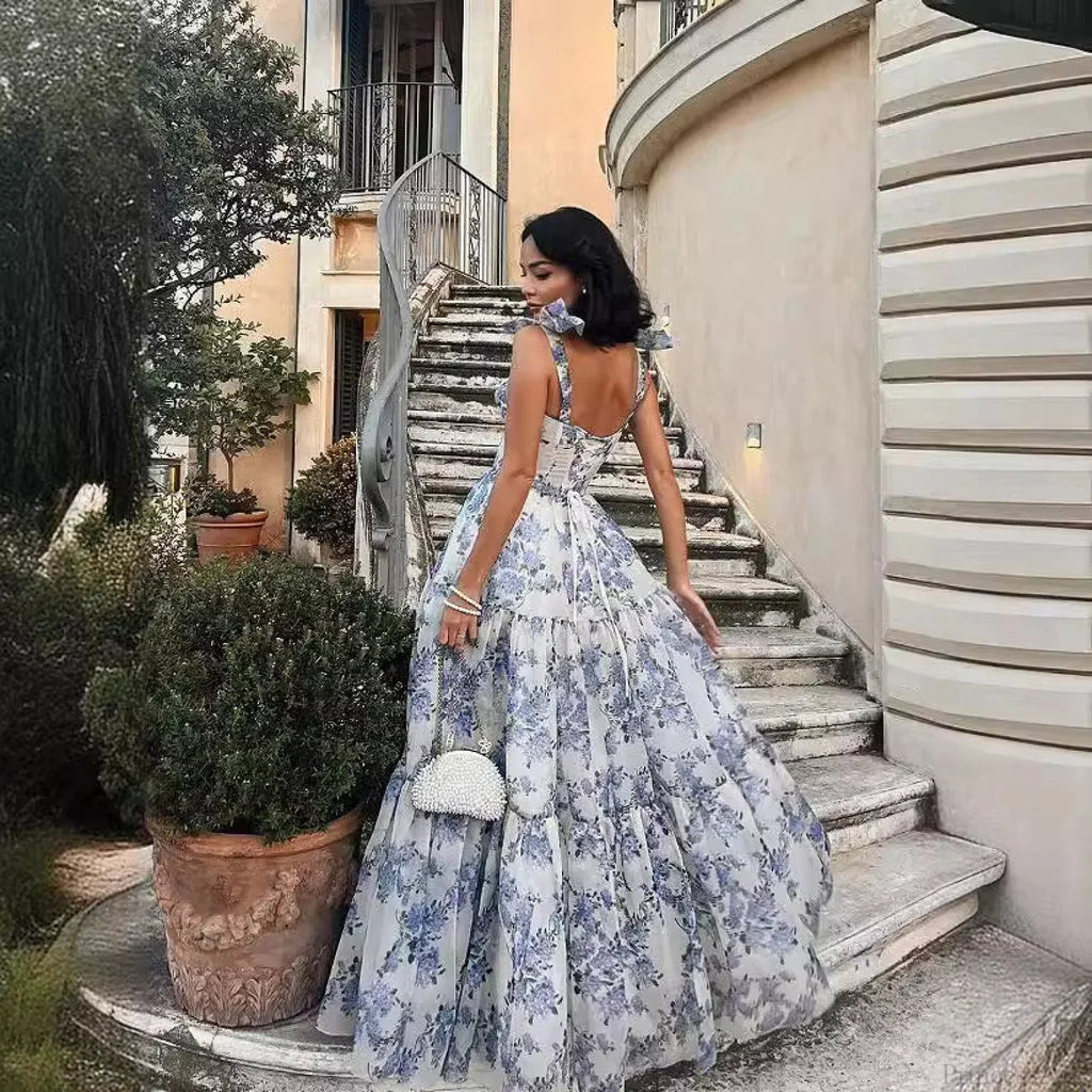 Backless Sexy Deep V Prom Dress image 3