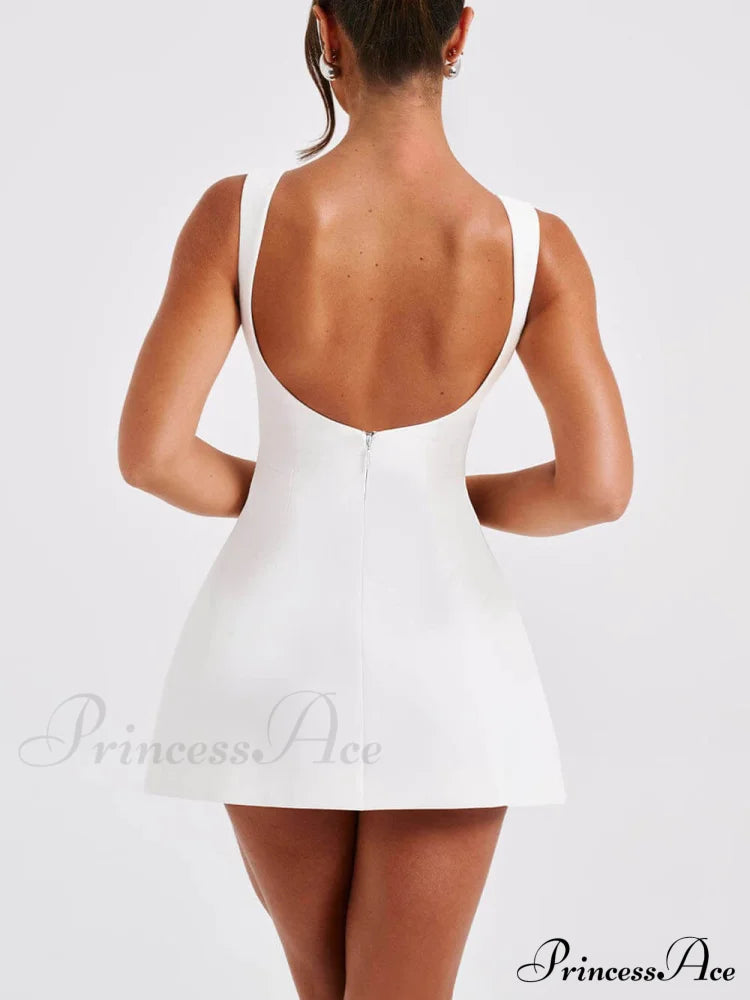 Backless Sleeveless Stylish Mini Dress image 2