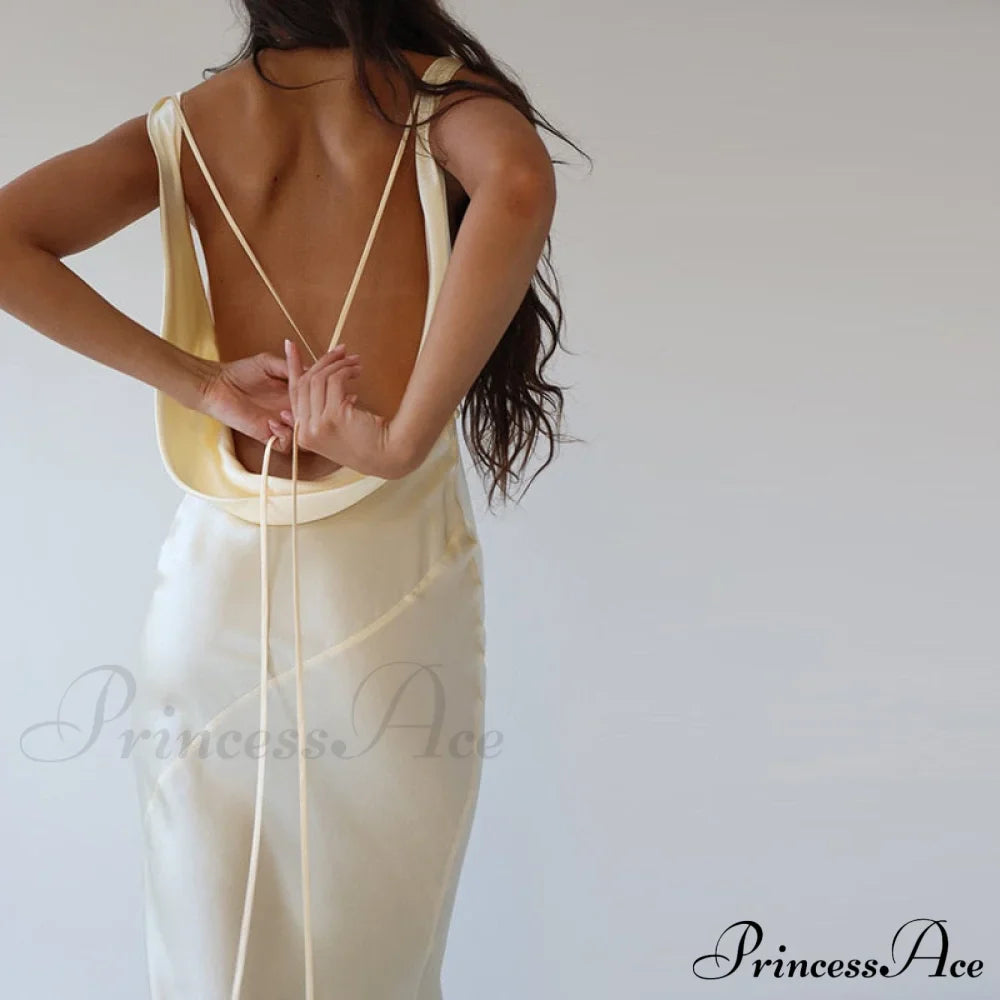 Backless Slim Hollow Out Women Party Dresses image 5