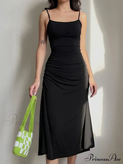 Backless Split One Trendy Shoulder Ribbed Maxi Dress image 1