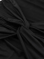 Backless Split One Trendy Shoulder Ribbed Maxi Dress image 4