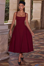 Backless Square Neck Fitted Party Dress image 2