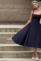 Backless Square Neck Fitted Party Dress image 7