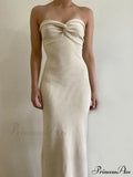 Backless Twist Knitted Fashion Outfits Maxi Dress image 1