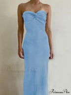 Backless Twist Knitted Fashion Outfits Maxi Dress image 7