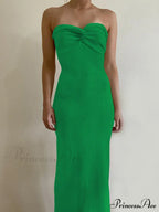 Backless Twist Knitted Fashion Outfits Maxi Dress image 10