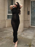 Backless V Neck Gown Maxi Dress image 4