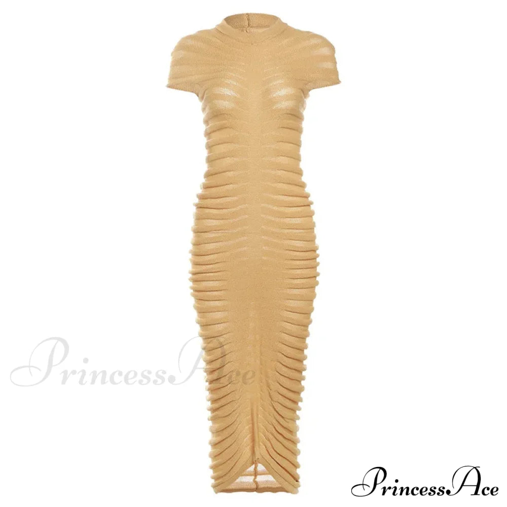 Backless V Neck Gown Maxi Dress image 8