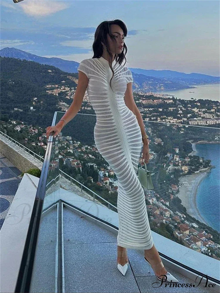 Backless V Neck Gown Maxi Dress image 2