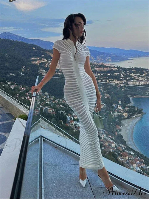 Backless V Neck Gown Maxi Dress image 2
