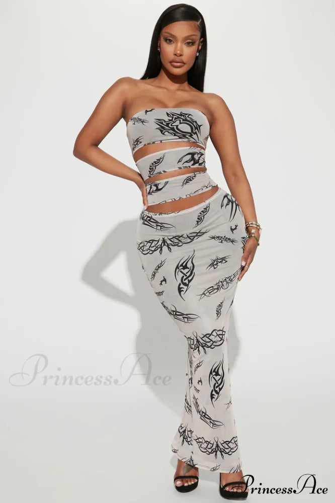 Bad Babe Stylish Mesh Maxi Dress image 1