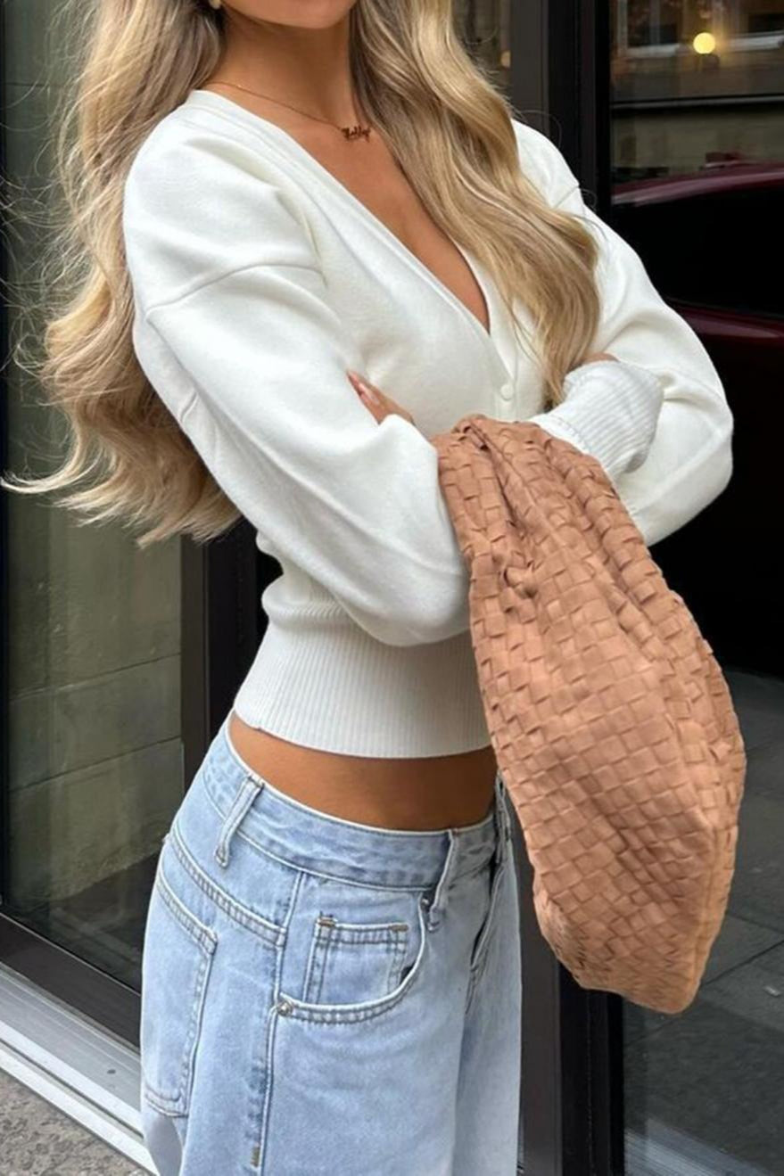 Solid Color Slim Cardigan image 2