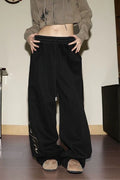 Hip Hop Letter Graphic Baggy Sweat Pants image 1