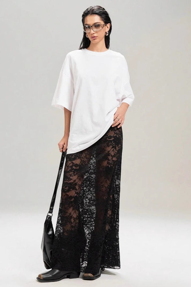 Lace High-Waist Skirt image 2