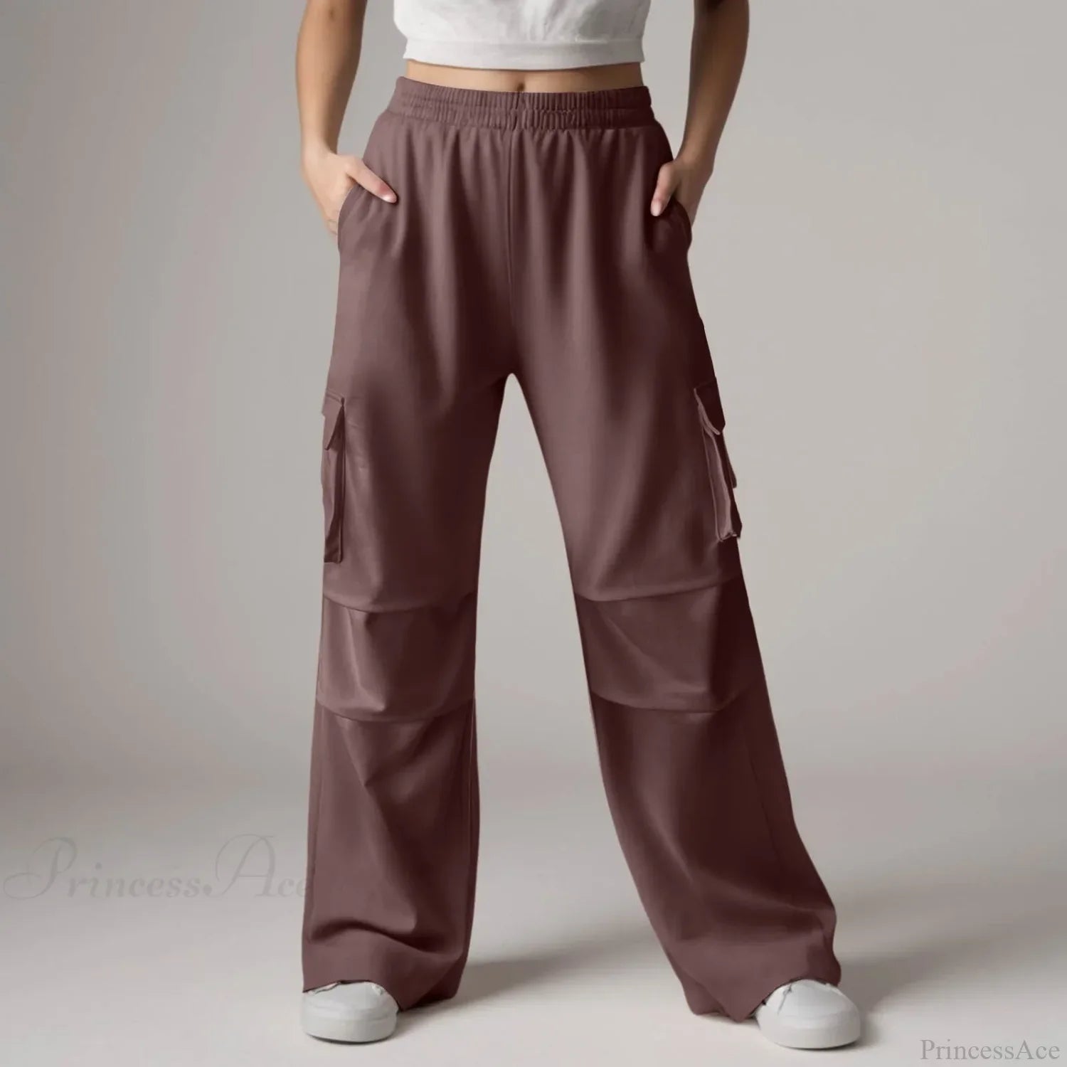 Baggy Cargo Sweatpants with Pockets Pants image 5