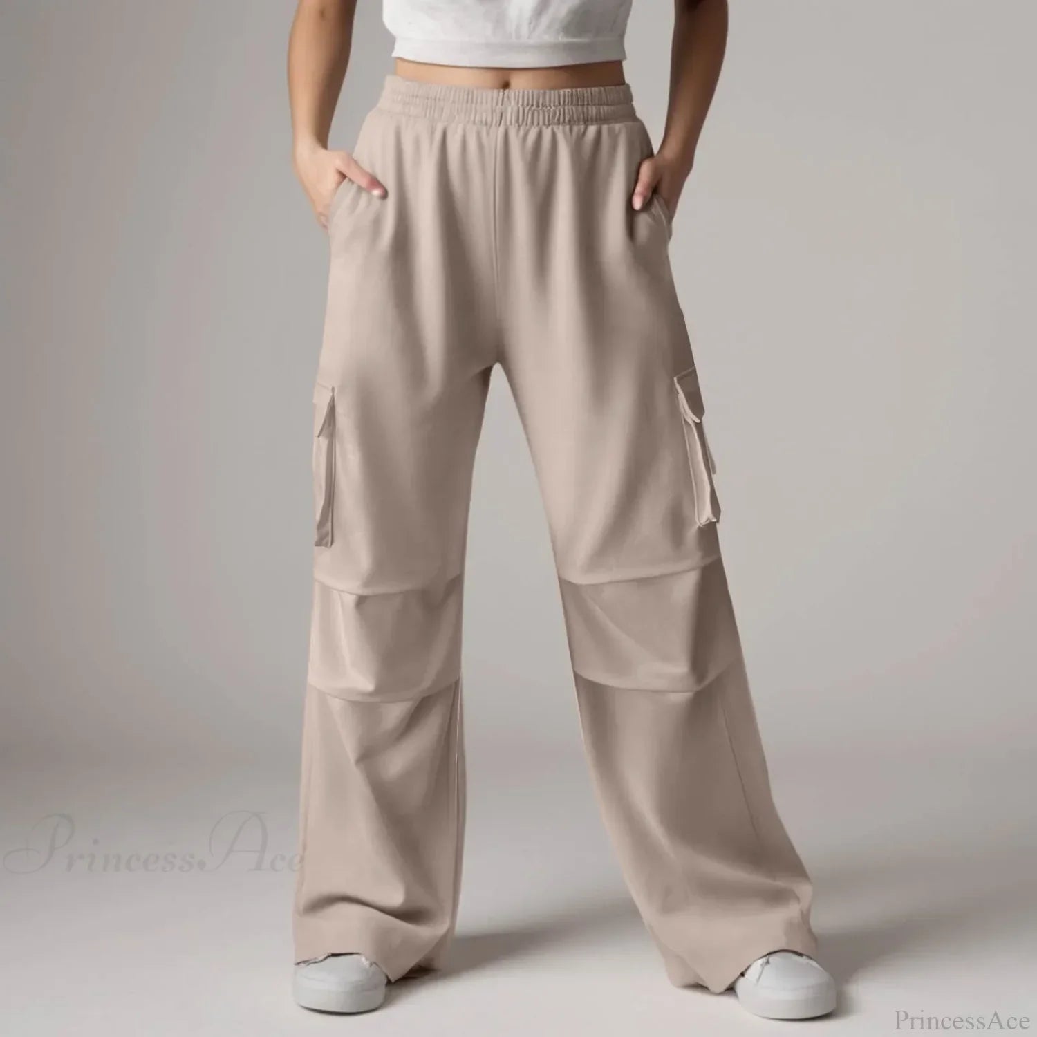 Baggy Cargo Sweatpants with Pockets Pants image 4
