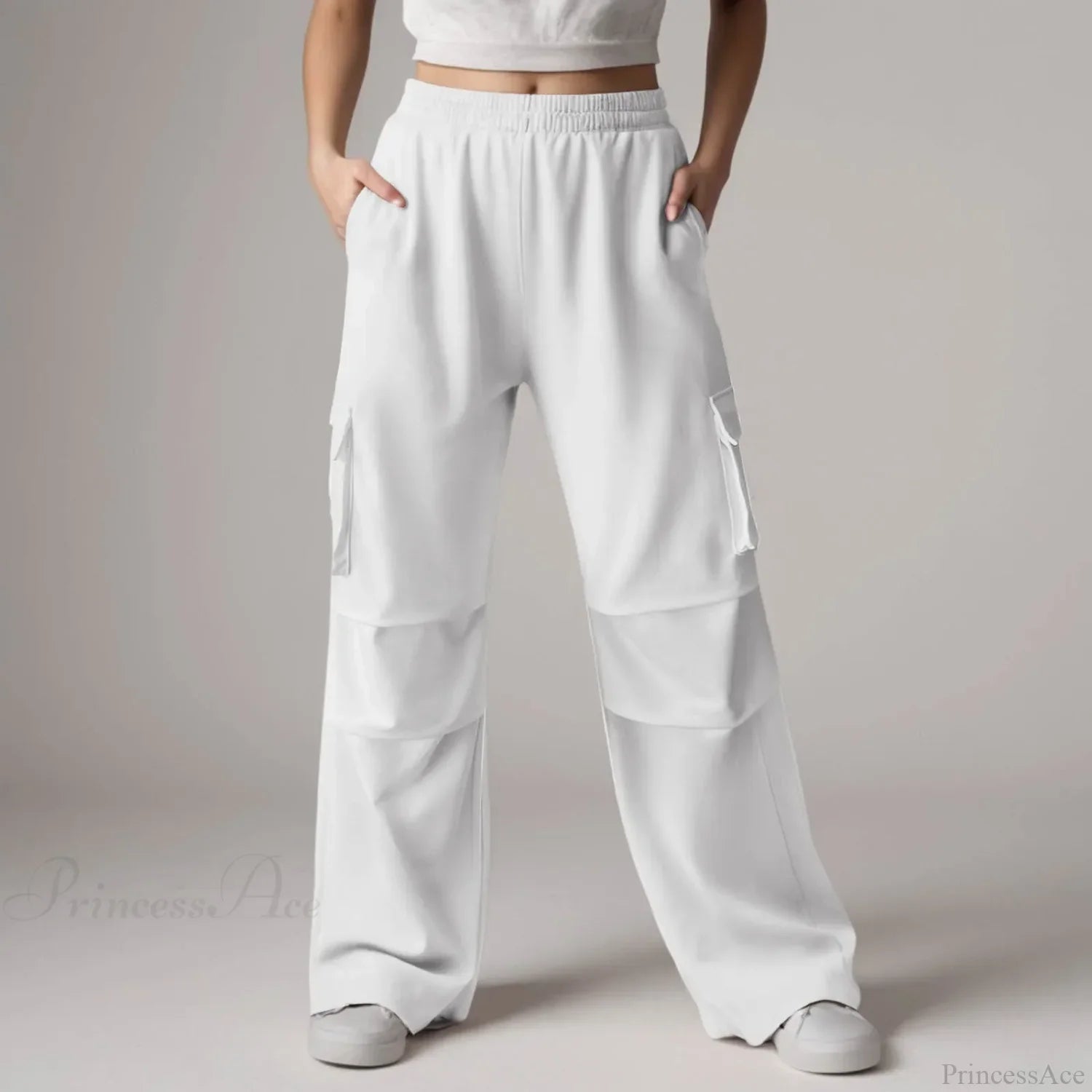 Baggy Cargo Sweatpants with Pockets Pants image 8