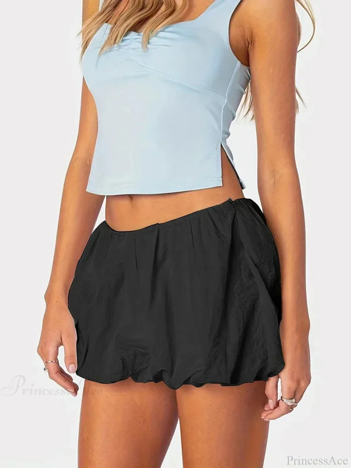 Balloon Layered Pleated Skirt image 7