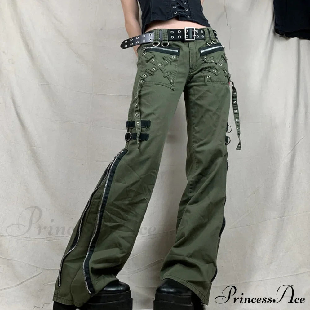 Bandage Low Waist Cargo Pants image 2