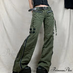 Bandage Low Waist Cargo Pants image 2