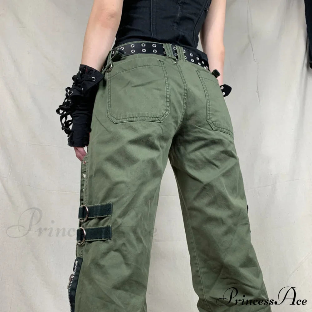 Bandage Low Waist Cargo Pants image 4