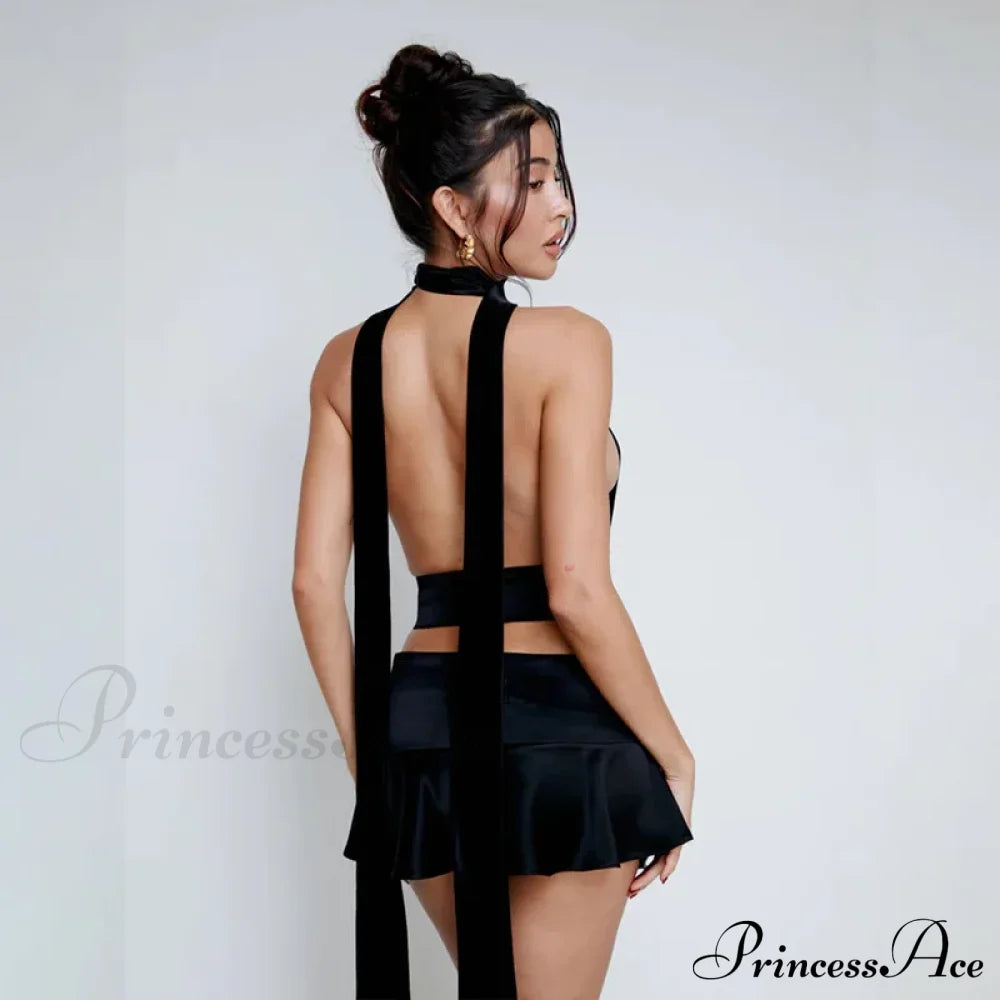Bandage Skirts Two Piece Sets Mini Dress image 5