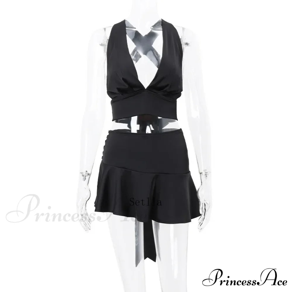 Bandage Skirts Two Piece Sets Mini Dress image 6