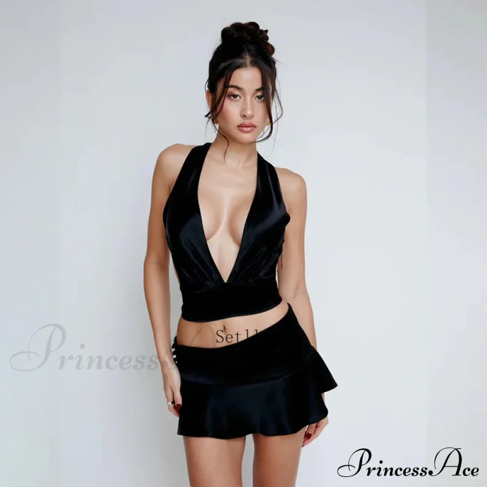 Bandage Skirts Two Piece Sets Mini Dress image 2