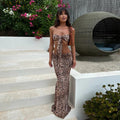 Bandeau Skirt Cover Three Piece Swimsuit image 1