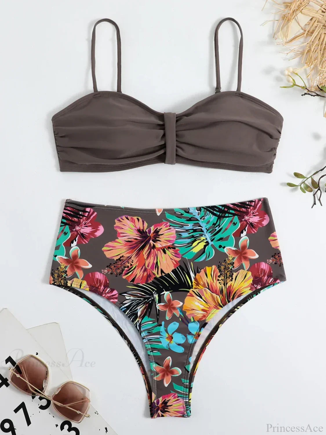 Bandeau Tropical Tie Back Push Two Piece Set image 6