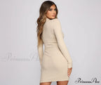 Basic Babe Ribbed Charming Knit Mini Dress image 6