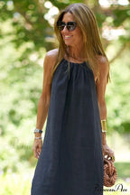 Basic Casual Stylish Outdoor Halter Dress image 3