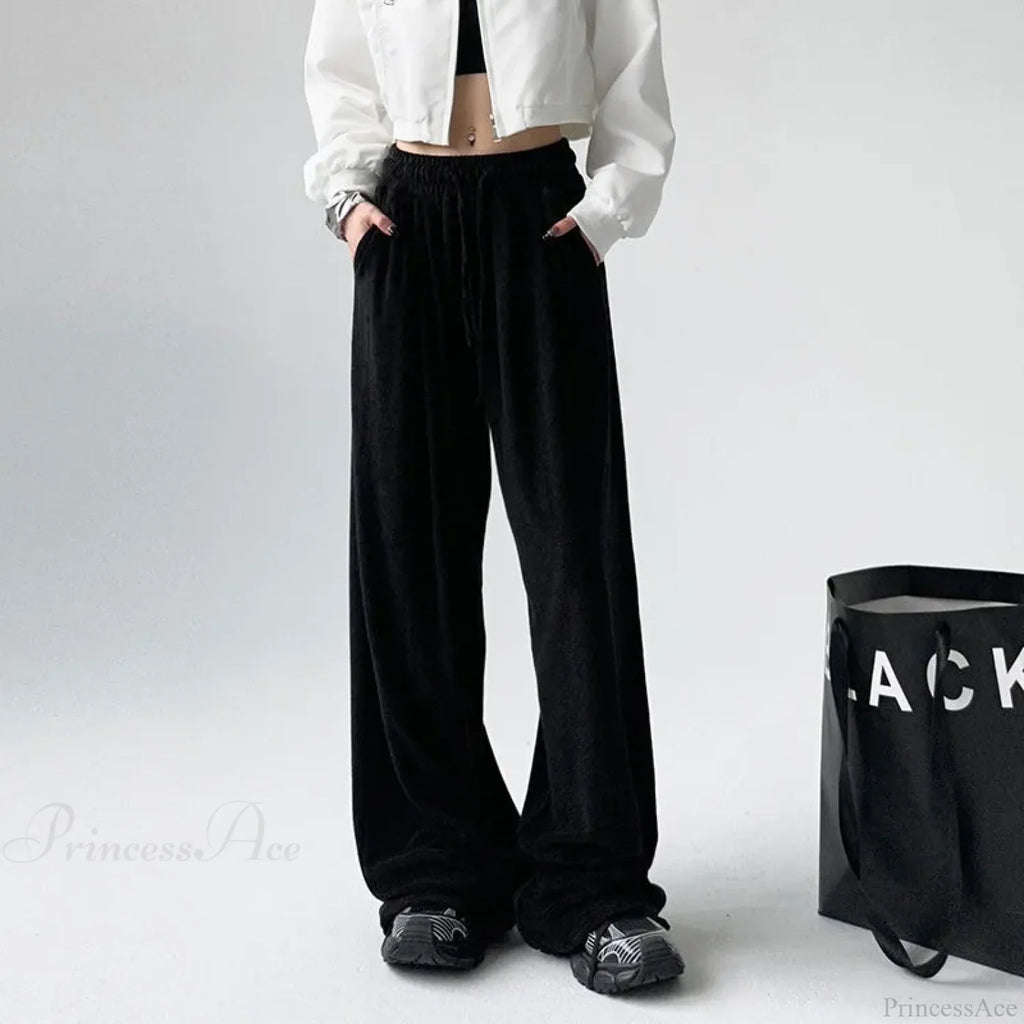 Basic Grey Knit Jogger Pants image 4