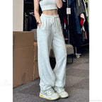Basic Grey Knit Jogger Pants image 1