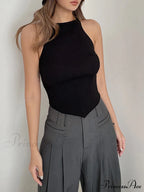 Basic Ribbed Graceful Sweater Vest image 1