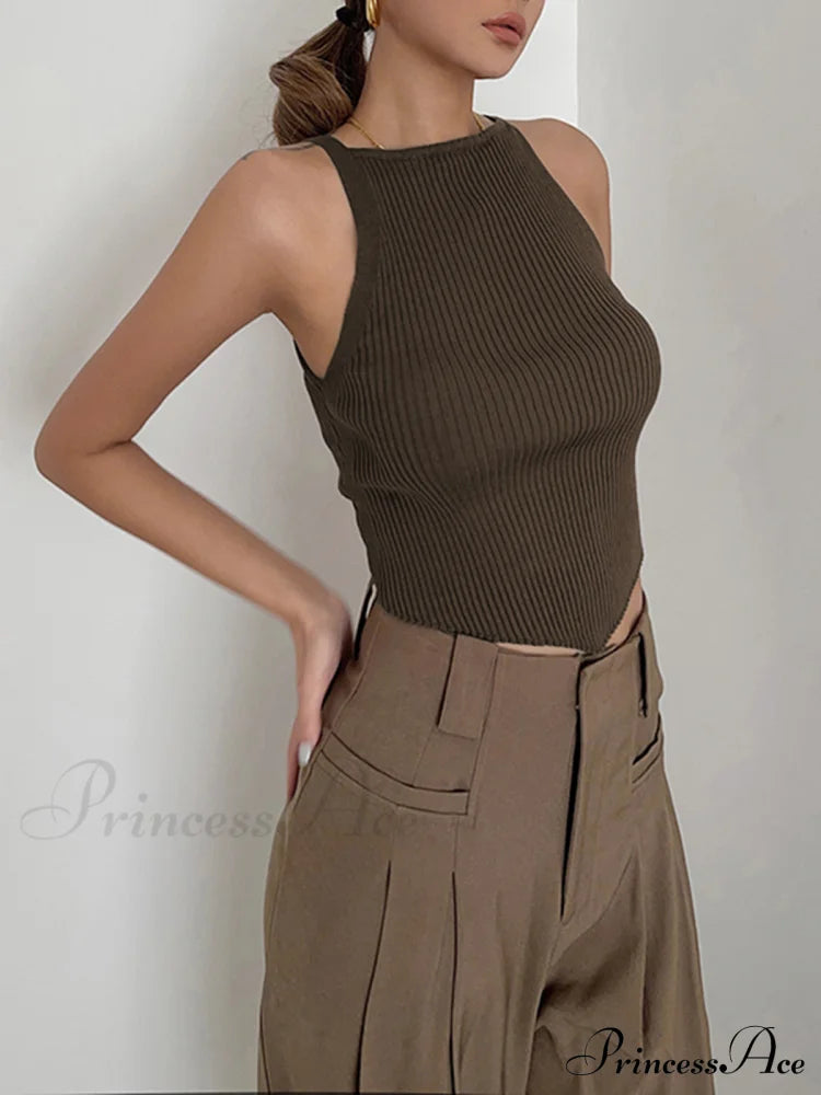 Basic Ribbed Graceful Sweater Vest image 7