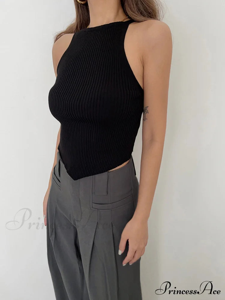 Basic Ribbed Graceful Sweater Vest image 3
