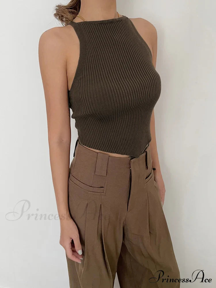 Basic Ribbed Graceful Sweater Vest image 8
