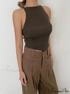 Basic Ribbed Graceful Sweater Vest image 8