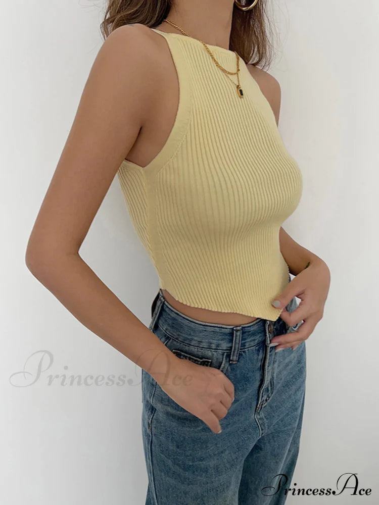 Basic Ribbed Graceful Sweater Vest image 6