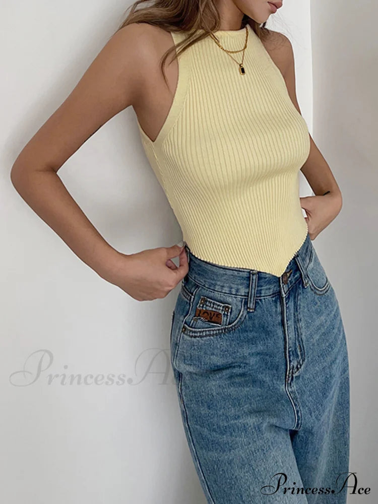 Basic Ribbed Graceful Sweater Vest image 5