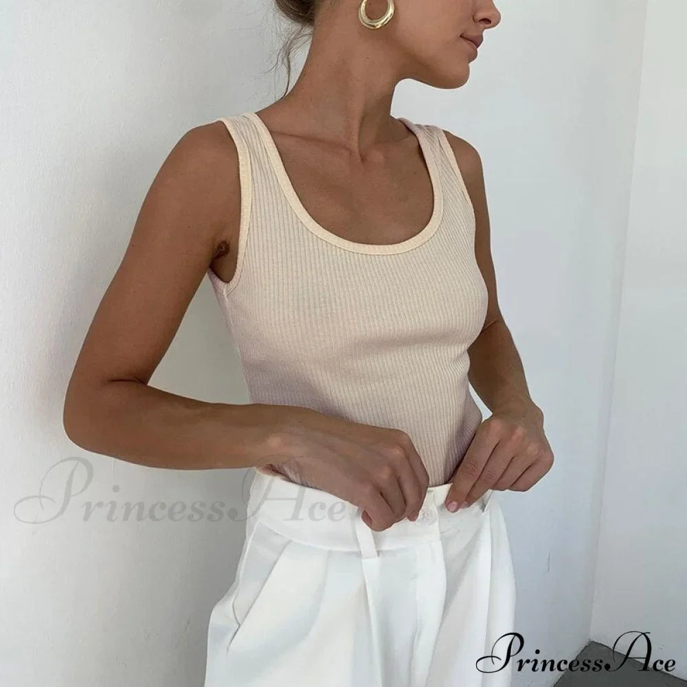 Basic Ribbed Knitted Tank Top image 2
