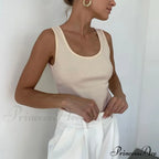 Basic Ribbed Knitted Tank Top image 2