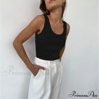 Basic Ribbed Knitted Tank Top image 1