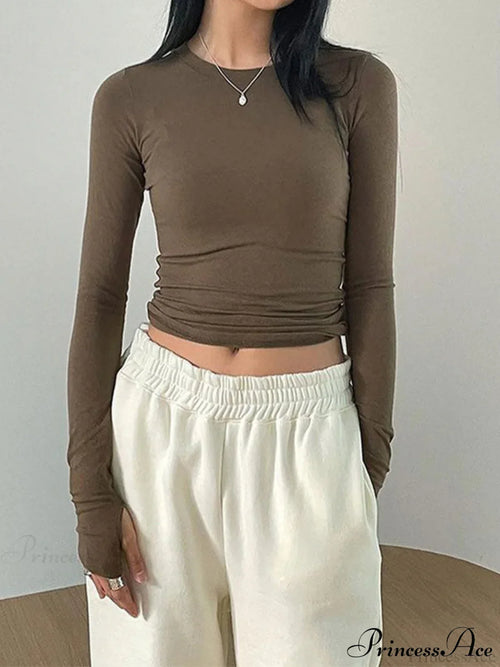 Basic Solid Graceful Crop Top image 2
