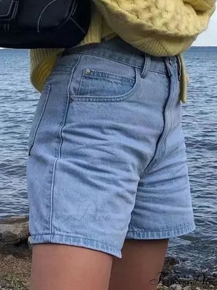 Basic Wash Straight Trendy Boyfriend Short image 3